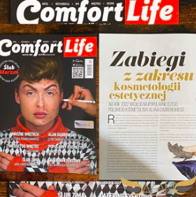 Alan Dąbrowski na okładce magazynu comfort life